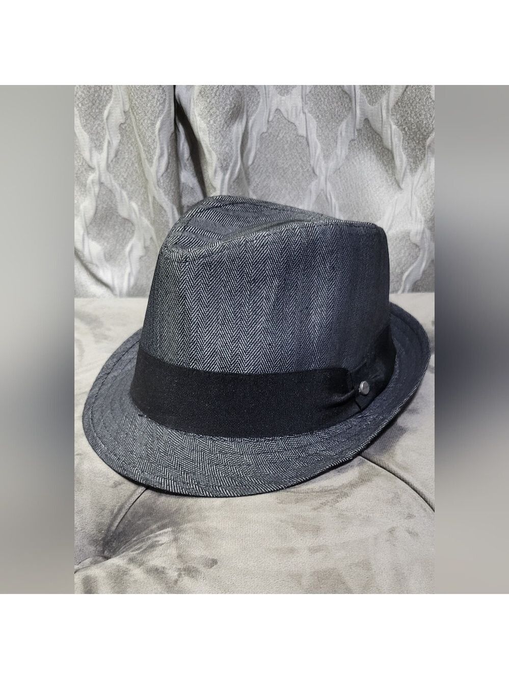 Stetson | All American |  Adult Fedora Hat | Gray Herringbone Tweed